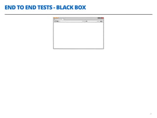 END TO END TESTS - BLACK BOX
31
 