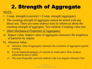 Testing of concrete materials | PPTX