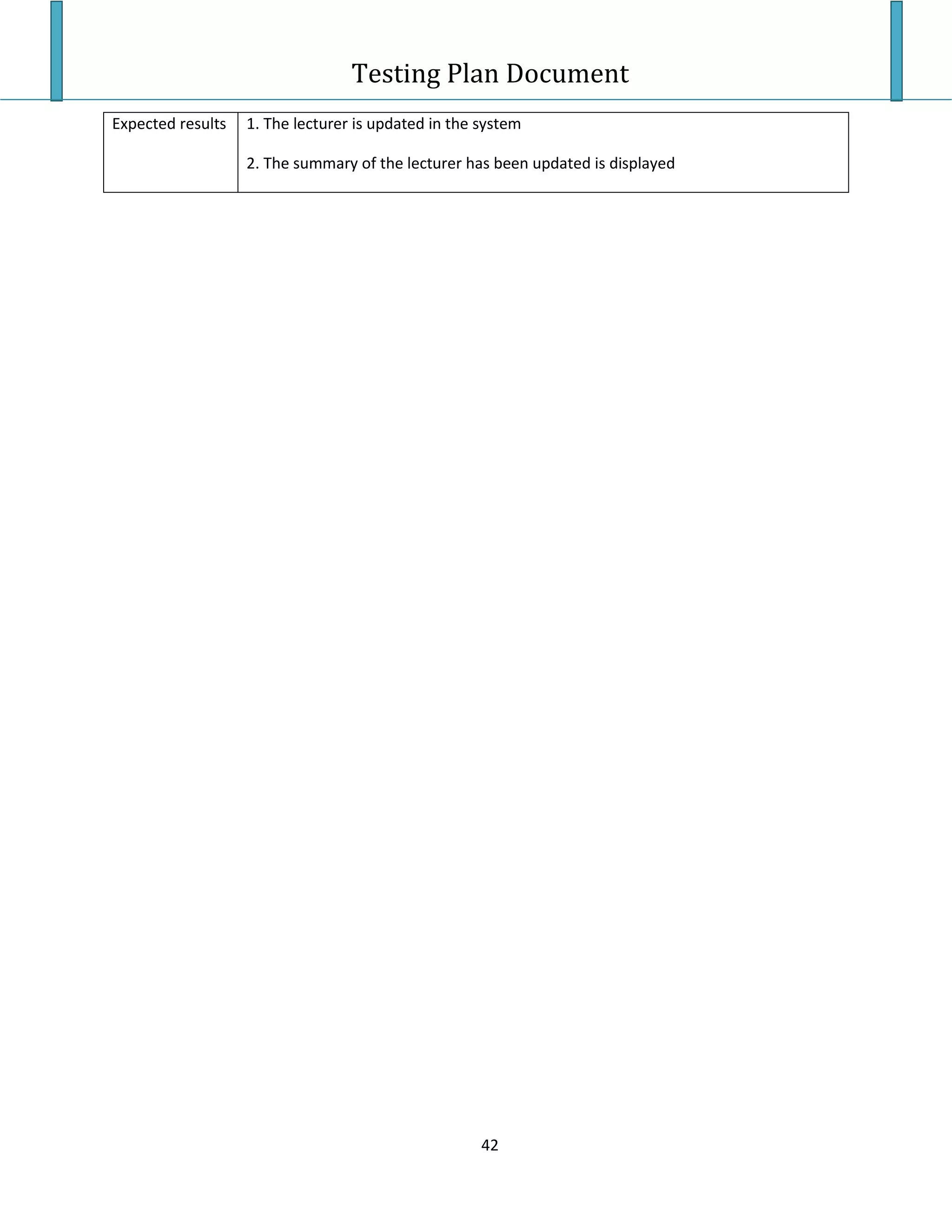 Testing Plan Test Case