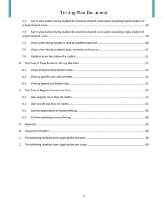 Testing Plan Test Case