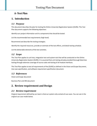 Testing Plan Test Case