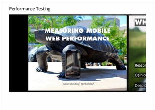 Performance Testing
 
