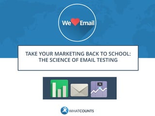 TAKE YOUR MARKETING BACK TO SCHOOL: THE SCIENCE OF EMAIL TESTING  