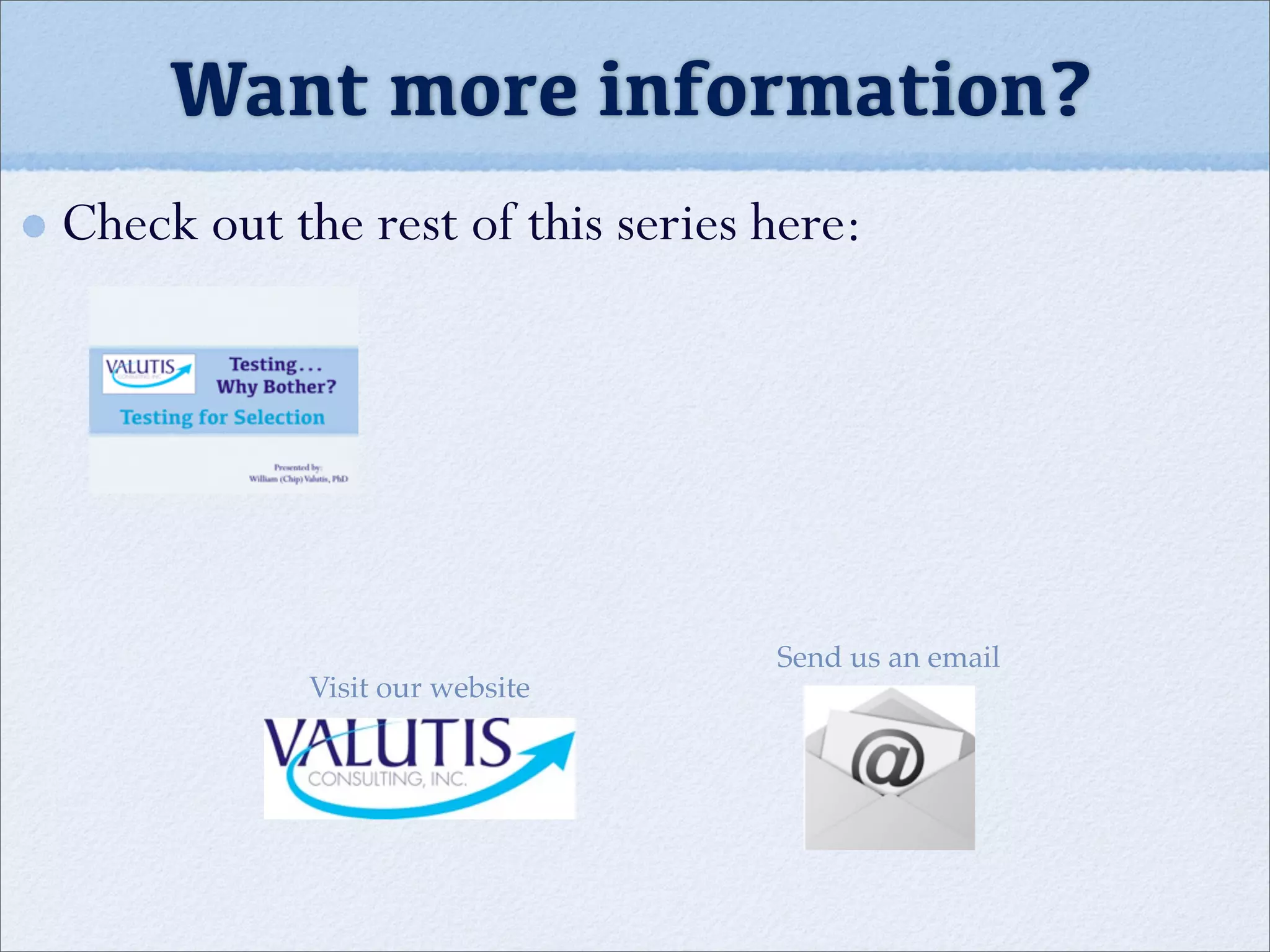 Check out the rest of this series here:
Want more information?
Visit our website
Send us an email
 