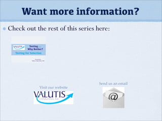 Check out the rest of this series here:
Want more information?
Visit our website
Send us an email
 