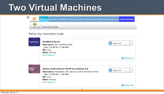 Two Virtual Machines
28
Wednesday, April 30, 14
 