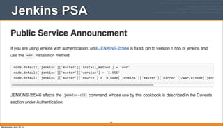 Jenkins PSA
396
Wednesday, April 30, 14
 