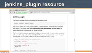jenkins_plugin resource
406
Wednesday, April 30, 14
 