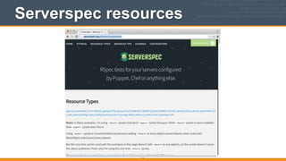 Serverspec resources
179
 