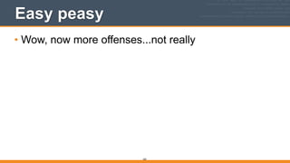 Easy peasy
• Wow, now more offenses...not really
265
 