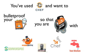 3
You’ve used and want to
bulletproof
your so that
you are with
Spec
 