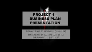 Business assignment 1 presentation slides