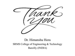 Dr. Himanshu Hora
SRMS College of Engineering & Technology
Bareilly (INDIA)

 