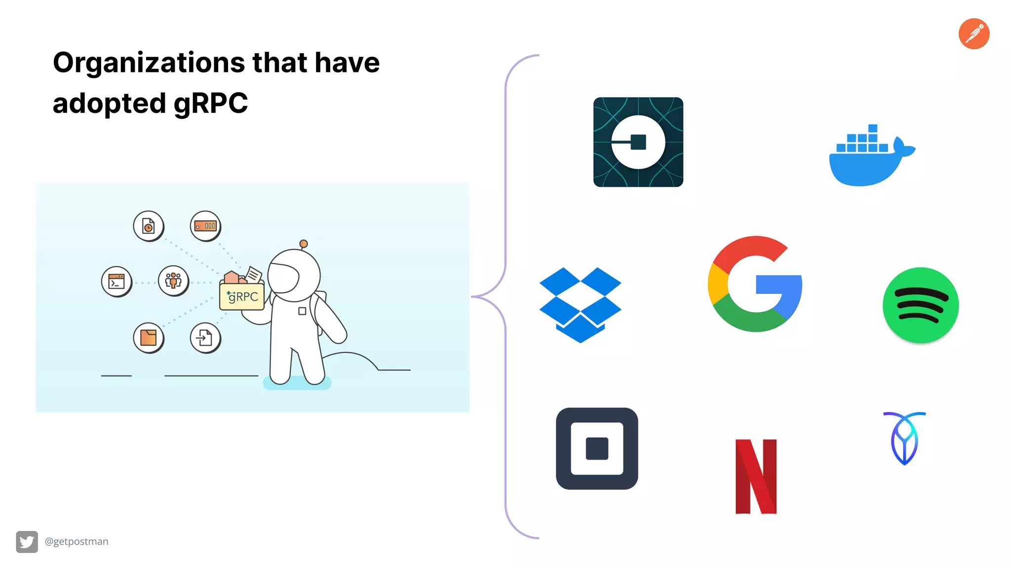 Organizations that have adopted gRPC @getpostman 
