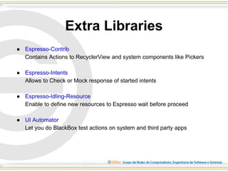 Testing android apps with espresso | PPTX