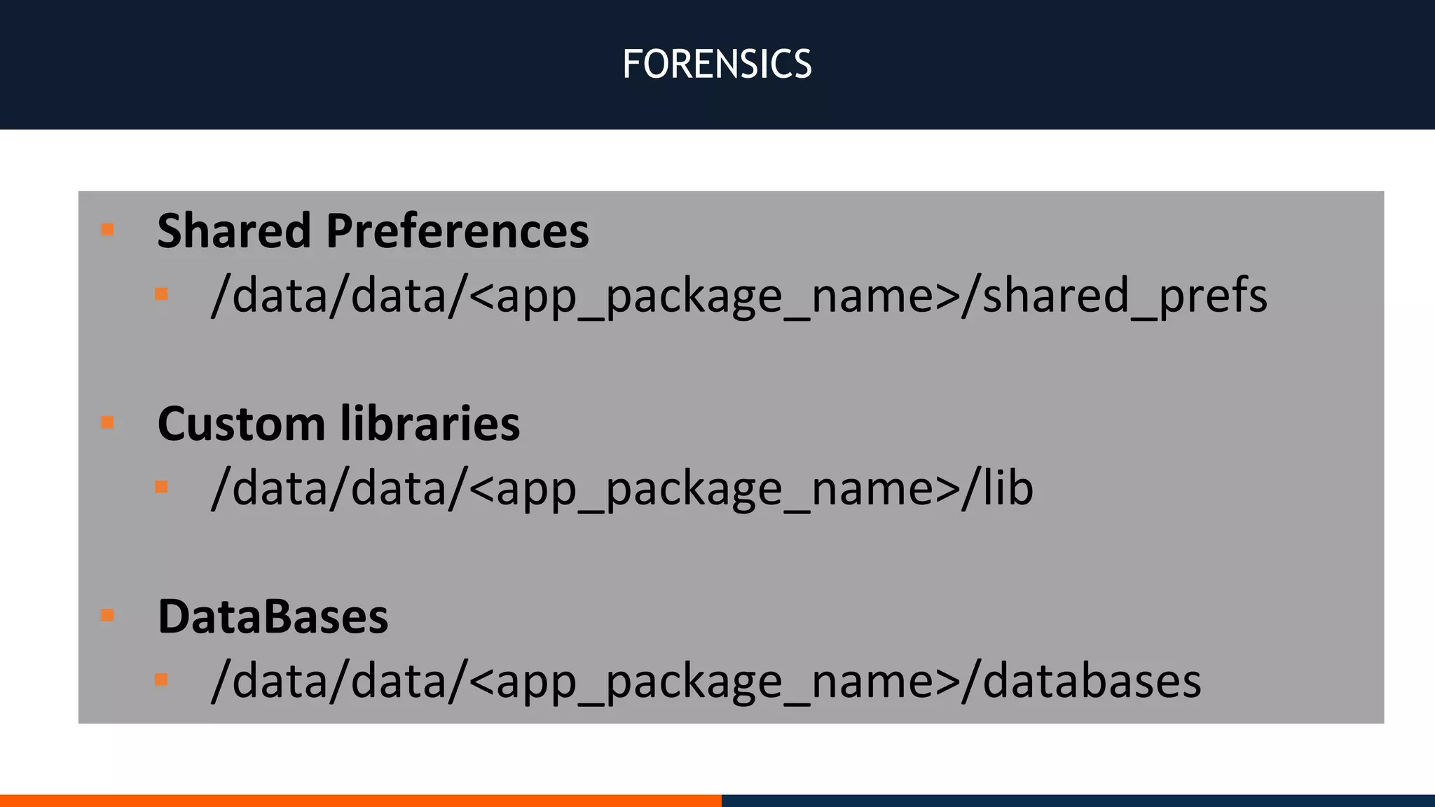 FORENSICS
▪
▪
▪
▪
▪
▪
 