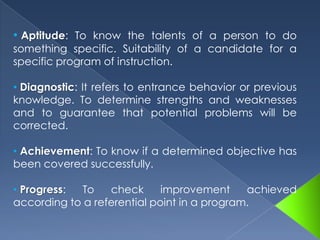  To determine if (and to what extent) the objectives have been achieved.