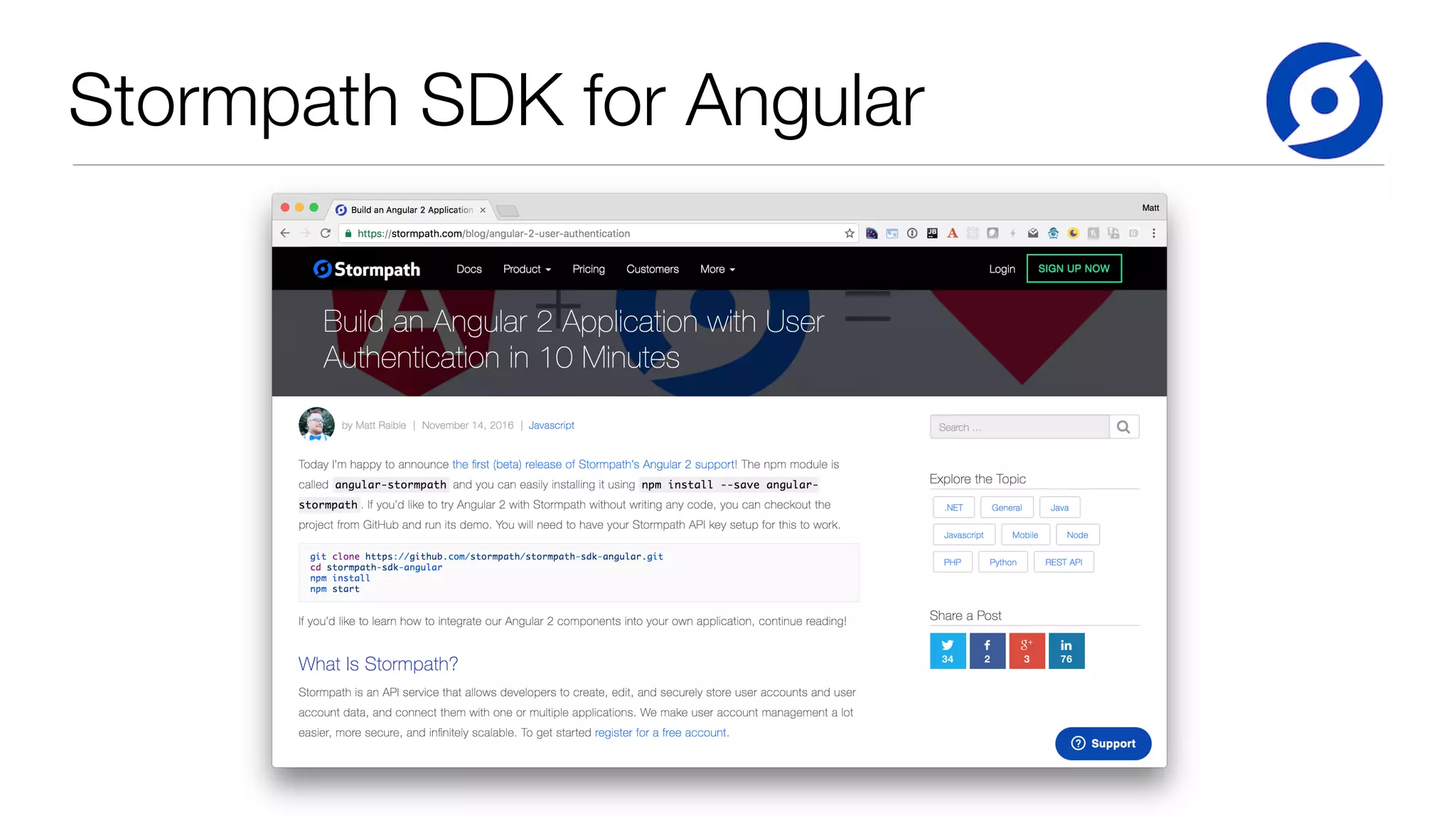 Stormpath SDK for Angular
 