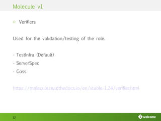 Testing ansible roles with molecule | PPT