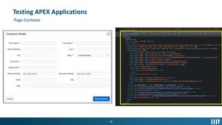 Testing APEX apps At A Glance | PPTX