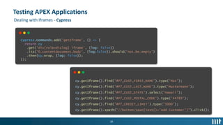 Testing APEX apps At A Glance | PPTX