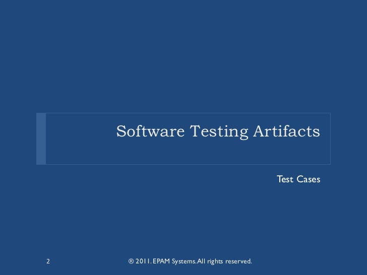 Testing artifacts test cases
