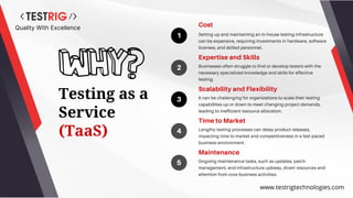 Testing As A Services (TaaS) By Testrig Technologies | PDF