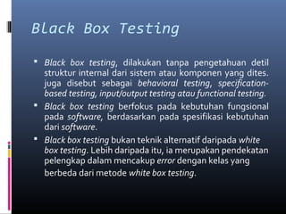 Testing black box | PPT