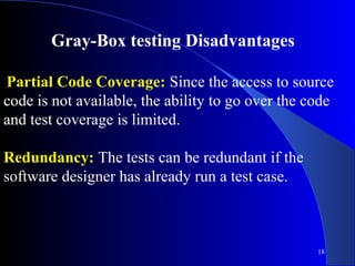 Testing, black ,white and gray box testing | PPT