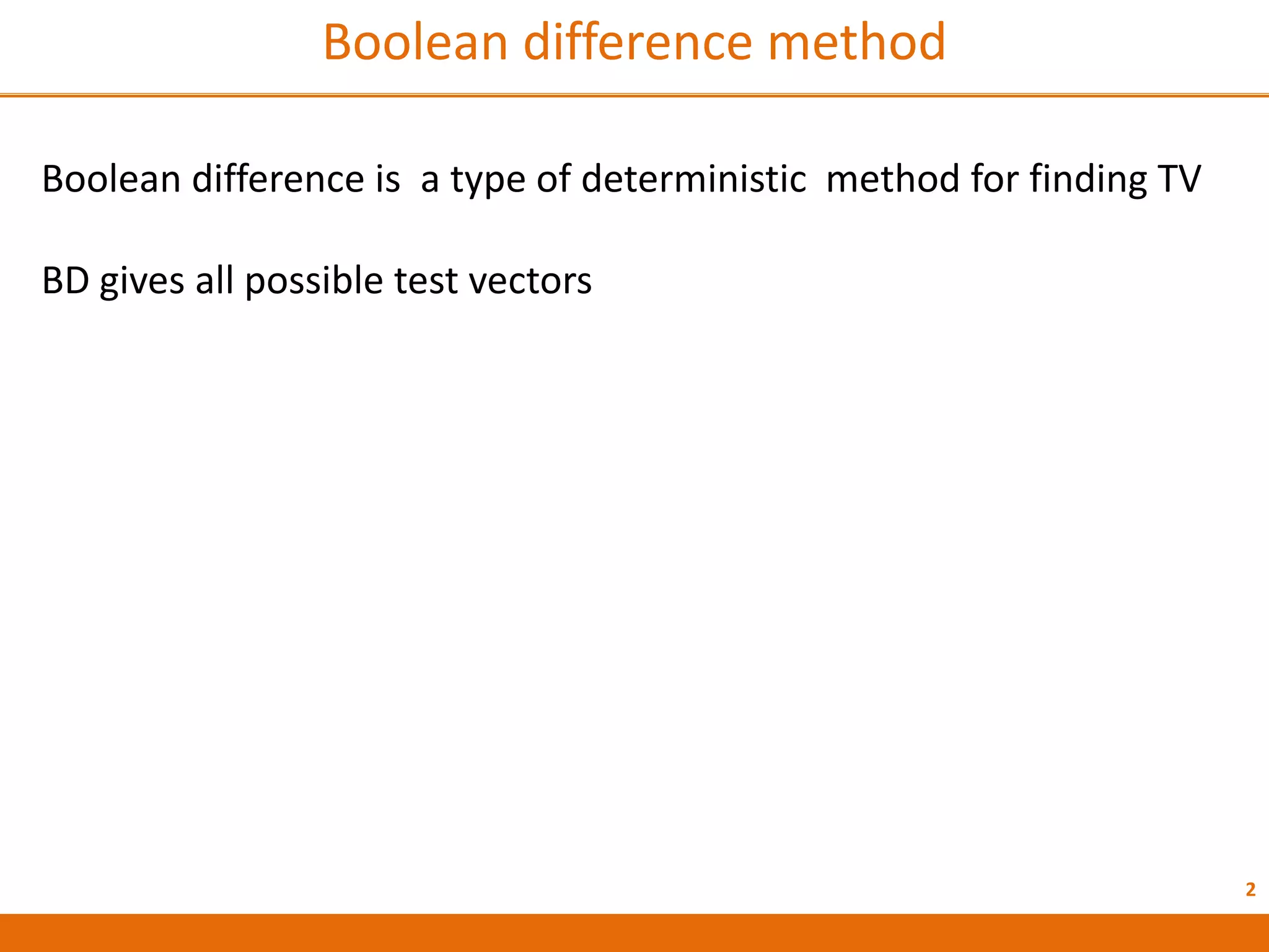 Testing boolean difference | PDF