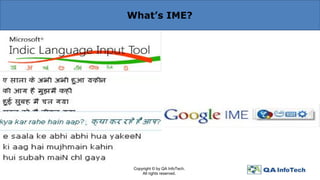 Input Method Editor (IME) and Testing challenges in Multilingual ...