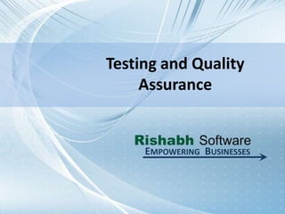 Testing and Quality Assurance Empowering  Businesses 