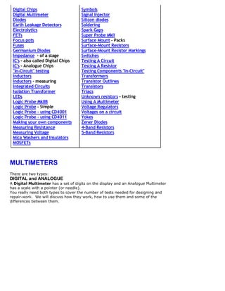 Testing components | PDF