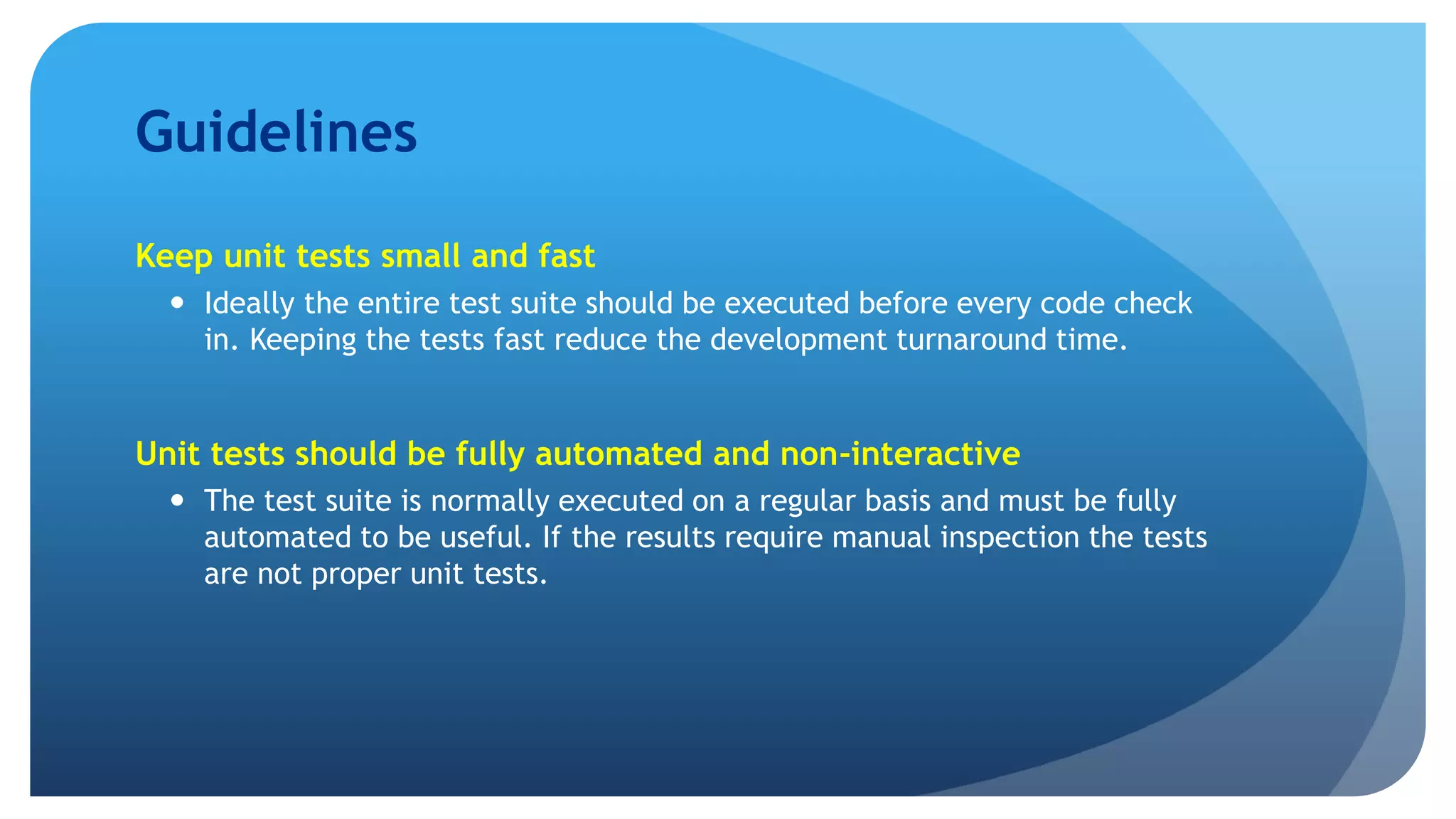 Unit testing & TDD concepts with best practice guidelines. | PPTX
