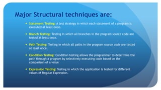 Unit Testing Tools
Production Code
Implementation code
Unit Test
Code
Frameworks
• NUnit
• Junit
• Karma
• Jasmine
Test Ru...