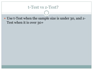 Testing differences between means_The Basics | PPT
