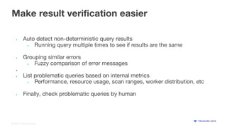 Testing Distributed Query Engine as a Service | PPT