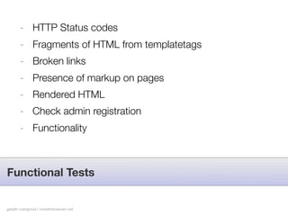 Testing Django Applications