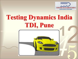 Testing Dynamics India
           TDI, Pune
0011 0010 1010 1101 0001 0100 1011

                                     1
                                         2
                                     4
 