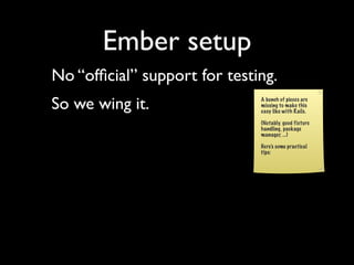 Testing Ember Apps