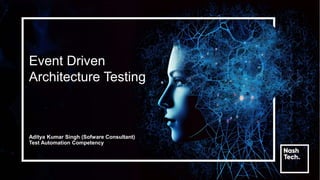 Event Driven
Architecture Testing
Aditya Kumar Singh (Sofware Consultant)
Test Automation Competency
 