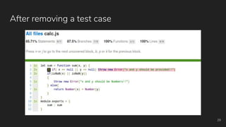 After removing a test case
29
 