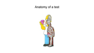 Anatomy of a test
 