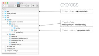 /^dist/.+/ - express.static
/^static/.+/ - express.static
/^mock/.+/
/mock/{test} => fixtures/{test}
 