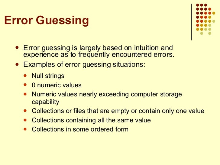 Testing Fundamentals