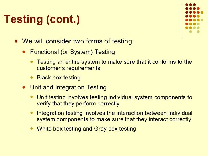 Testing Fundamentals