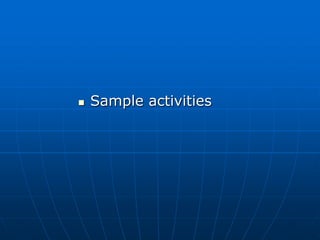 Sampleactivities