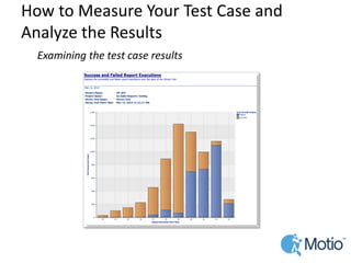 How to Measure Your Test Case and Analyze the Results 
Examining the test case results  