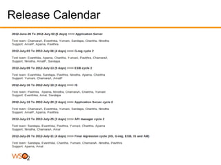 Release Calendar
 