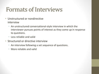 Non Direct Interviewing Testing & Interviewing.ppt